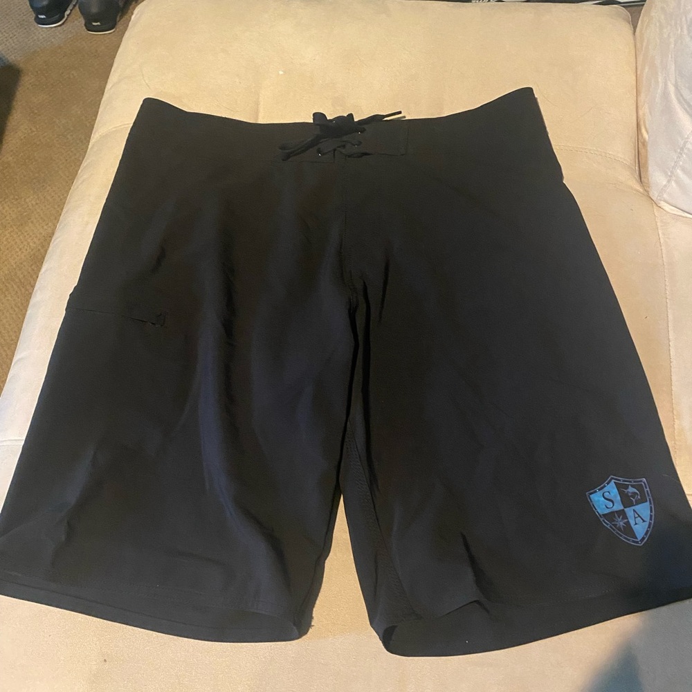 Black Athletic Shorts with Logo
